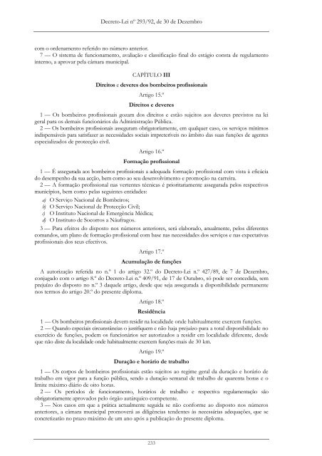 Compilação Legislativa - Bombeiros Portugueses