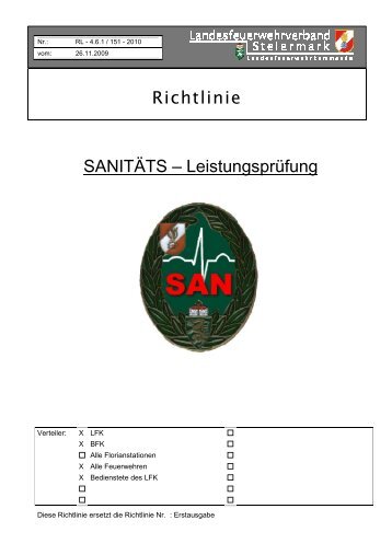 RL SANITÄTS-Leistungsprüfung - FF Lannach