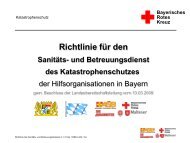 Richtlinie - Bereitschaften - Bayerisches Rotes Kreuz
