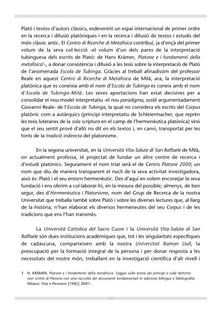 Llibret amb els discursos de l'acte - Universitat Ramon Llull