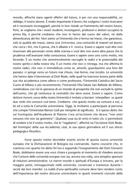 Llibret amb els discursos de l'acte - Universitat Ramon Llull