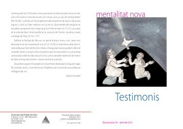 Testimonis - Seminari del poble de Déu