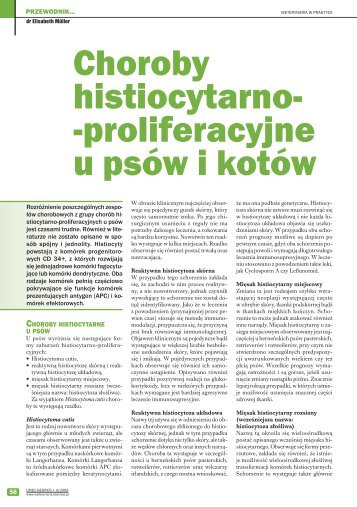 Choroby histiocytarno- -proliferacyjne u psÃ³w i kotÃ³w - Laboklin