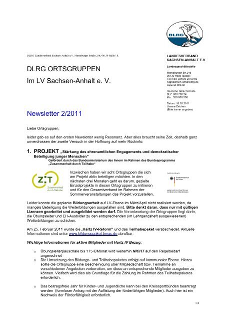 Newsletter Mai - DLRG DLRG - LV Sachsen-Anhalt