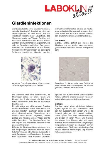 Giardieninfektionen - Laboklin