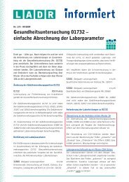 einfache Abrechnung der Laborparameter - LADR