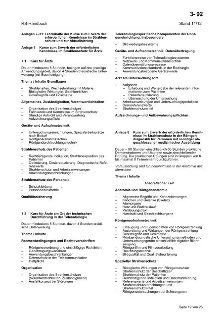 Richtlinie Fachkunde und Kenntnisse Strahlenschutz ... - BfS