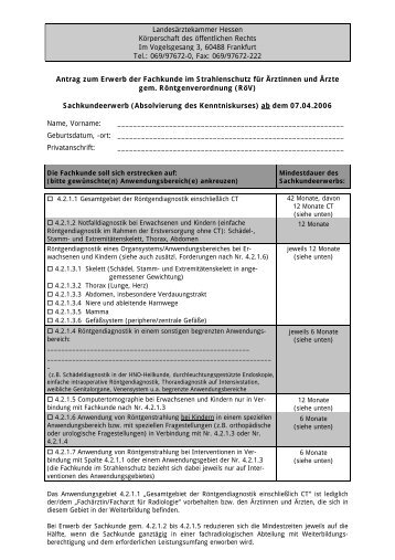 Antrag zum Erwerb der Fachkunde: Sachkundeerwerb