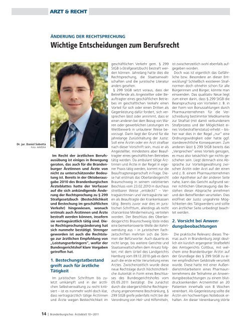 Ausgabe 10/2011 - Landesärztekammer Brandenburg