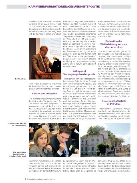 Ausgabe 10/2011 - Landesärztekammer Brandenburg