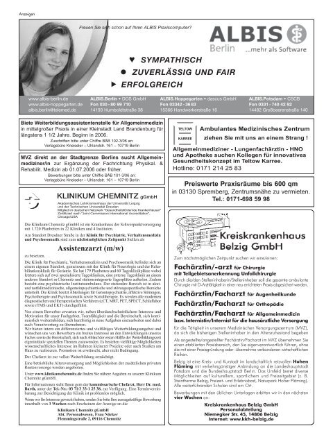 Brandenburgisches Ärzteblatt Ausgabe 03/2006