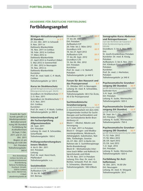 Ausgabe 07-08/2011 (PDF, 8364 kByte) - Landesärztekammer ...