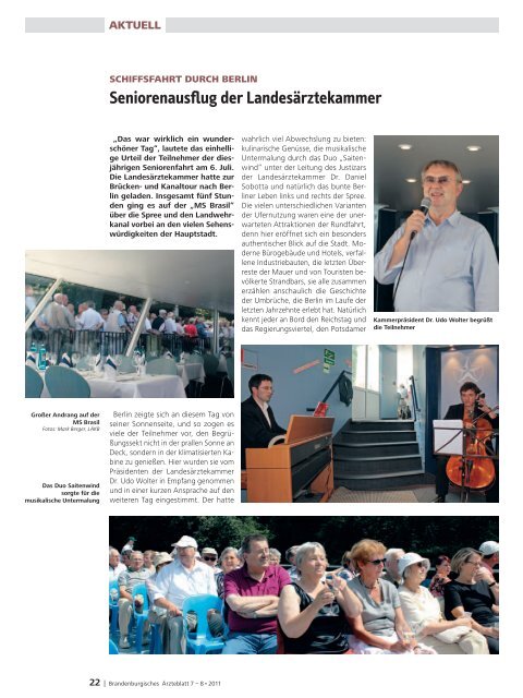 Ausgabe 07-08/2011 (PDF, 8364 kByte) - Landesärztekammer ...