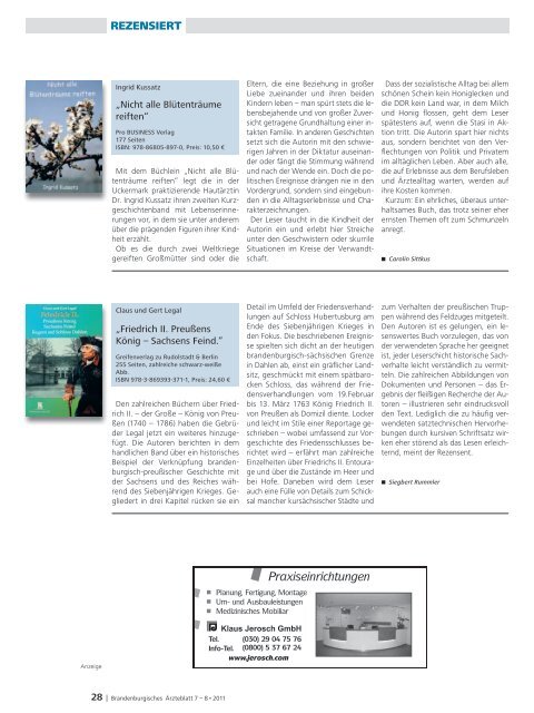 Ausgabe 07-08/2011 (PDF, 8364 kByte) - Landesärztekammer ...