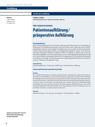 Patientenaufklärung / präoperative Aufklärung