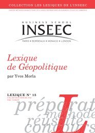 Lexique de Géopolitique (Yves Morla) - INSEEC Business School