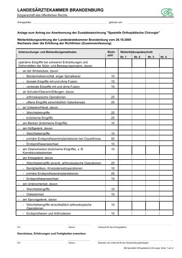 ZB Spezielle Orthopädische Chirurgie (PDF, 24 kByte)