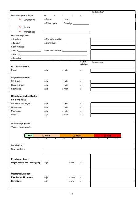 SAPV-Dokumentation zum Eingangsassessment