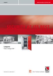 Security Cabinet with System Protection - Lampertz GmbH & Co KG