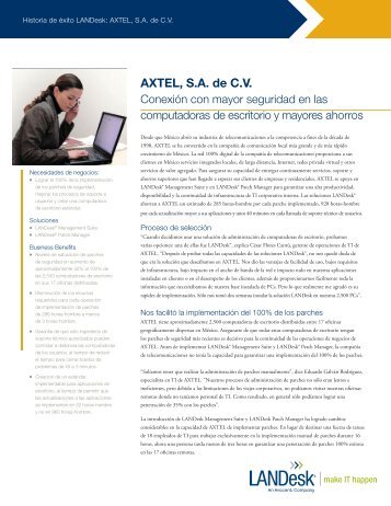 AXTEL, S.A. de C.V. - LANDesk