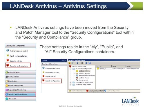 Best Know Methods for LANDesk Anti-Virus and Spyware