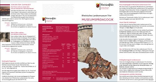 MuSEuMSPäDAGoGIK - Rheinisches Landesmuseum Trier