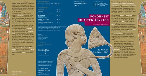 schOnheit im alten ägypten ~ - Rheinisches Landesmuseum Trier