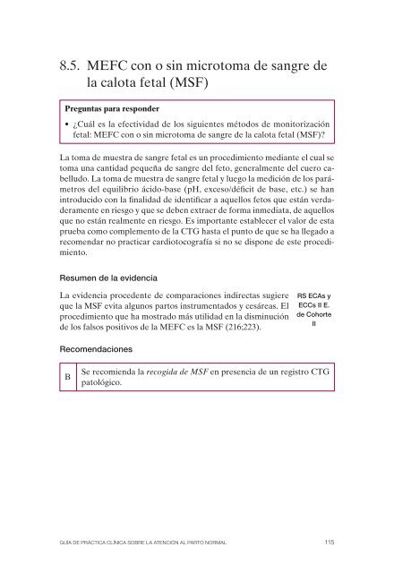 Guía de Práctica Clínica sobre la atención al parto normal