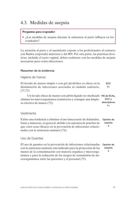 Guía de Práctica Clínica sobre la atención al parto normal