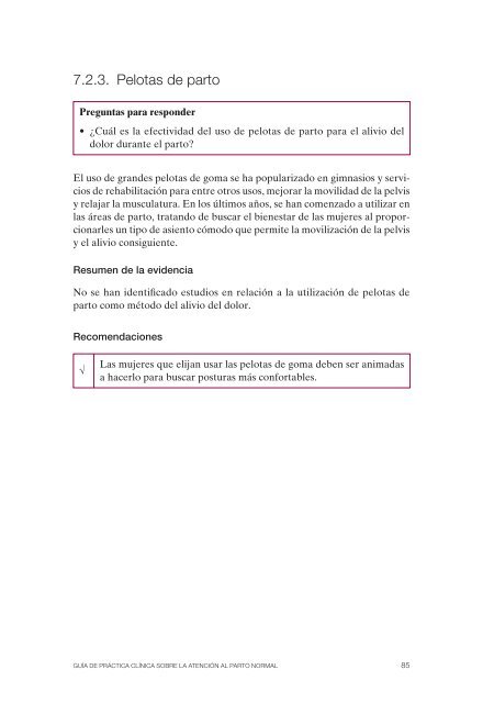 Guía de Práctica Clínica sobre la atención al parto normal