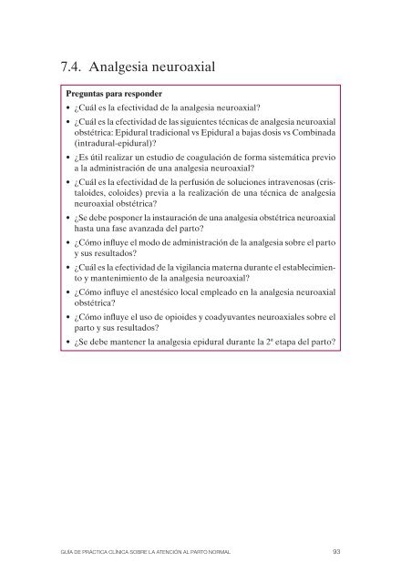 Guía de Práctica Clínica sobre la atención al parto normal