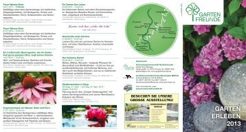 garten erleben 2013 - Landfrauenverband Kreis Bernkastel-Wittlich