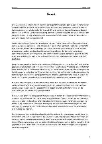 Vorwort im Kreisjugendplan - Landrat (PDF) - Landkreis Göppingen