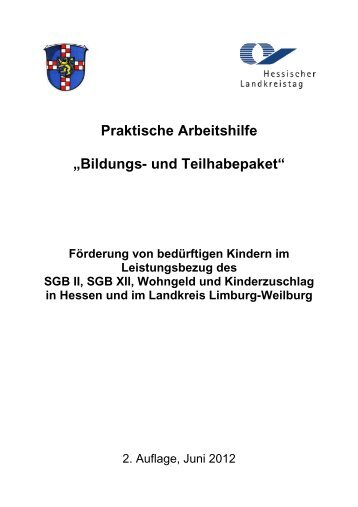 Praktische Arbeitshilfe âBildungs- und Teilhabepaketâ