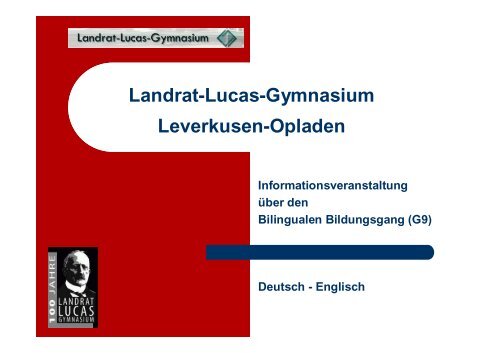 Der Bilinguale Zweig - Landrat-Lucas Gymnasium