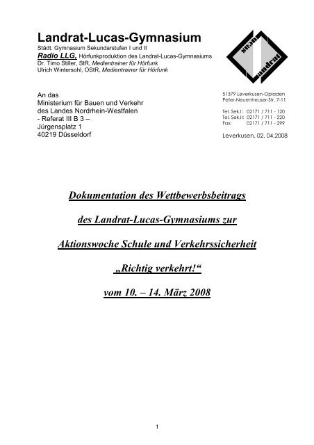 Dokumentation Wettbewerb_mod-ZMK - Landrat-Lucas Gymnasium