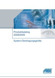 Produktkatalog 2008/2009 - ABI Sicherheitssysteme GmbH