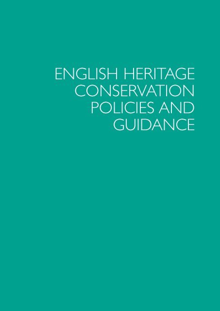 Conservation Principles, Policies and Guidance - English Heritage