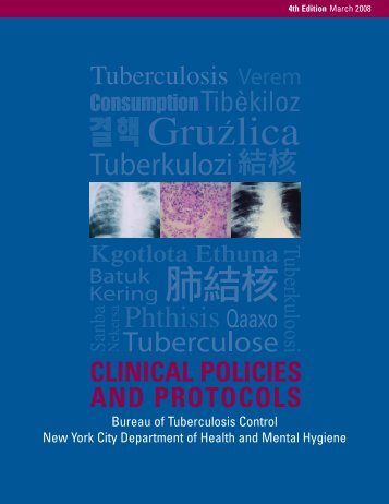 Tuberculosis Clinical Policies and Protocols - NYC.gov