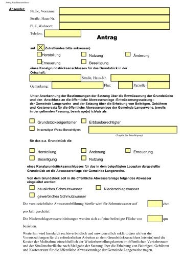 Antrag - Gemeinde Langerwehe