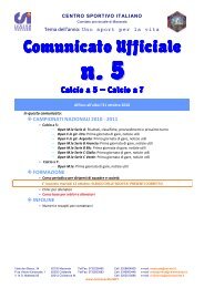 Comunicato ufficiale 2010-2011_5 - CSI Macerata