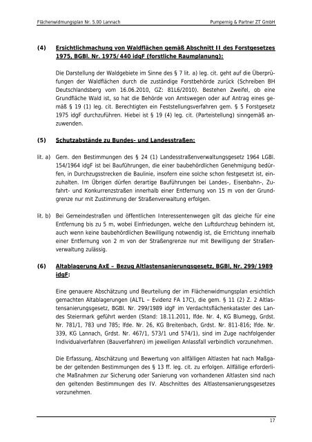 Wortlaut zum Flächenwidmungsplan Nr. 5.00 der Marktgemeinde ...