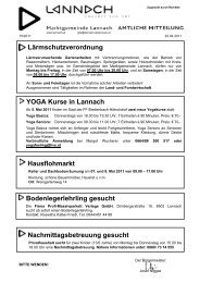 Lärmschutzverordnung, YOGA Kurse in Lannach, Hausflohmarkt ...