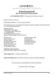 Protokoll der Gemeinderatssitzung vom 20.12.2012