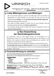 Liebe Mitbürgerinnen und Mitbürger! - Marktgemeinde Lannach