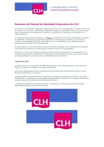 Manual de Identidad Corporativa - Clh.es