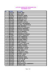 CPA PASS LIST NOVEMBER 2012