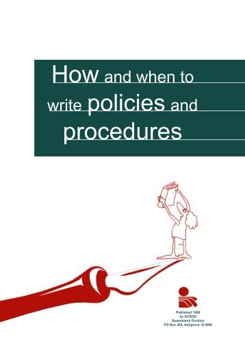 How and when to write policies and procedures - SafeWork SA