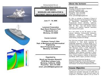 underwater explosion short course - Lansmont Corporation