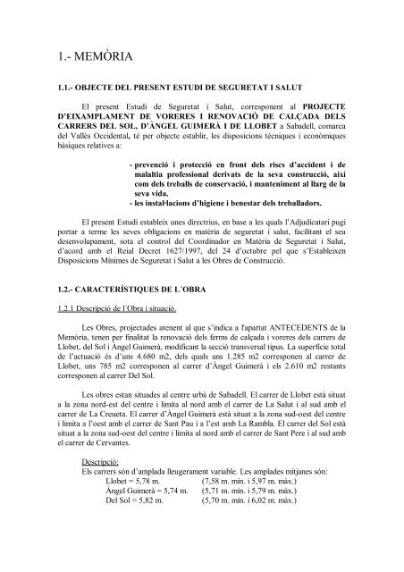 annex nº 1 - Ajuntament de Sabadell